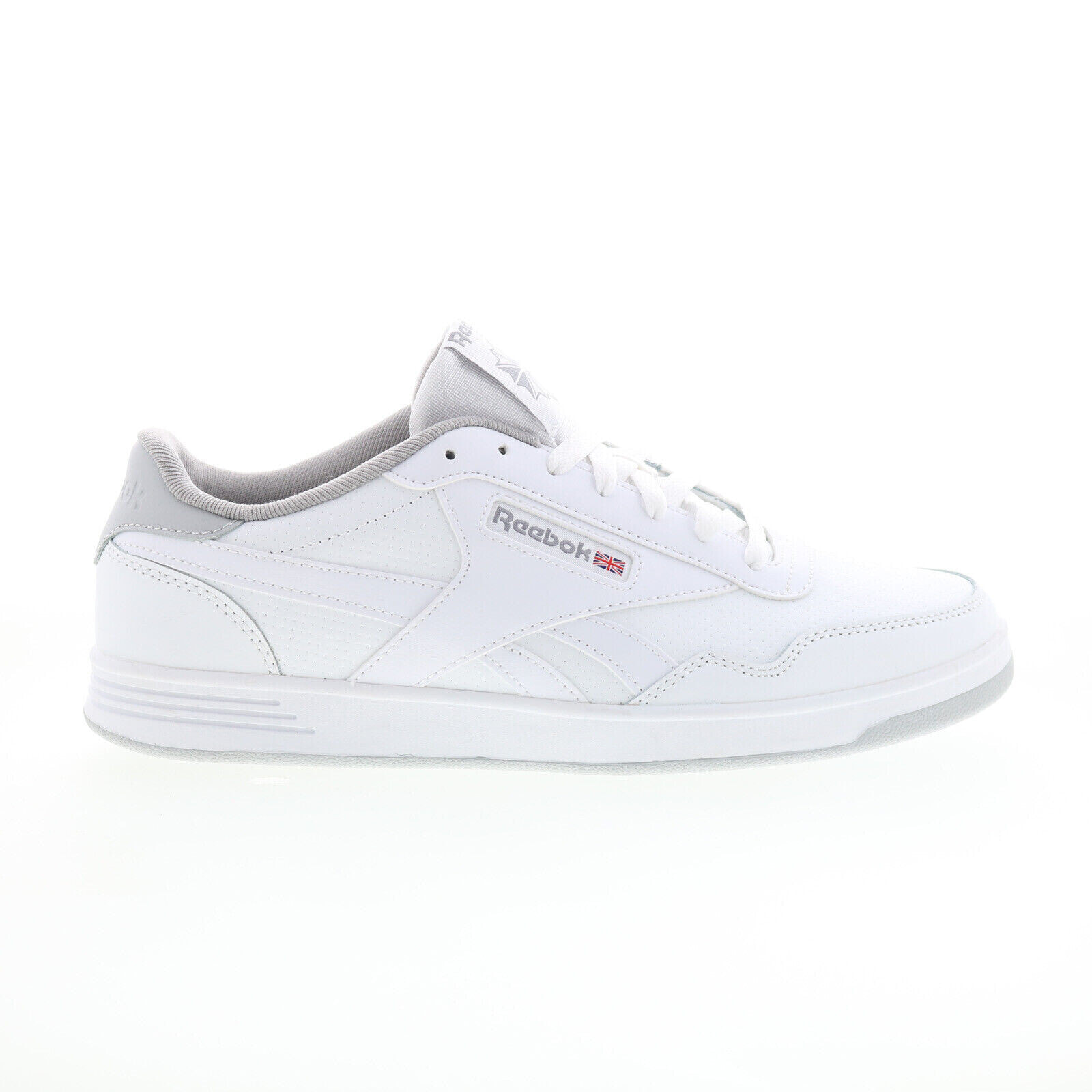 Reebok Club Memt Mens White Leather Lace Up Lifestyle Sneakers Shoes