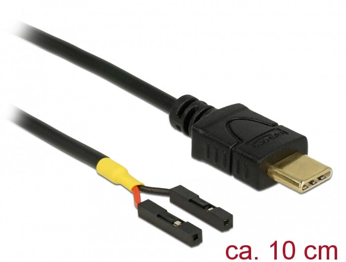 DeLOCK 85394 кабельный разъем/переходник USB Type-C 2 x pin header Черный