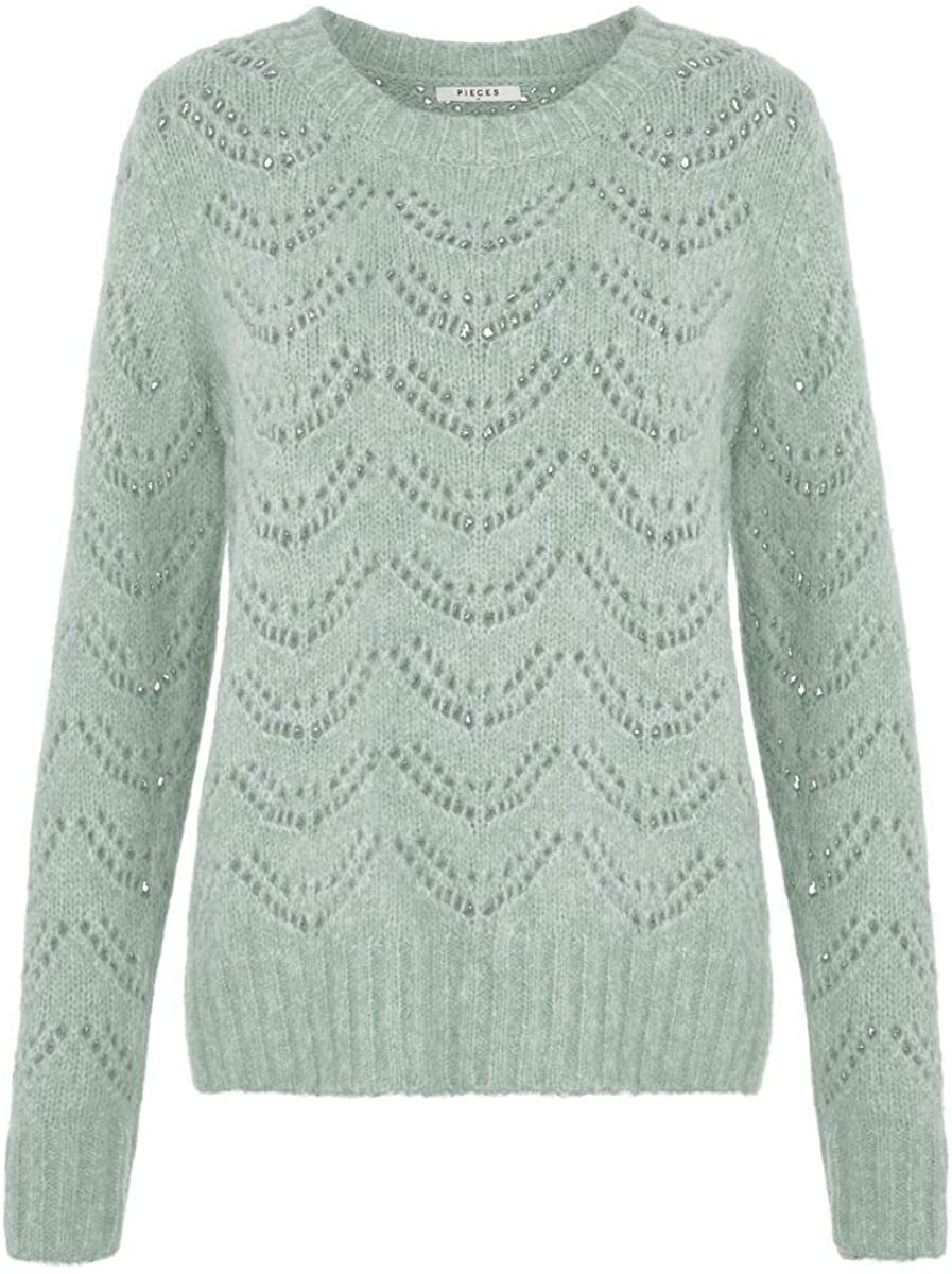 PIECES Patterned women's knitted top