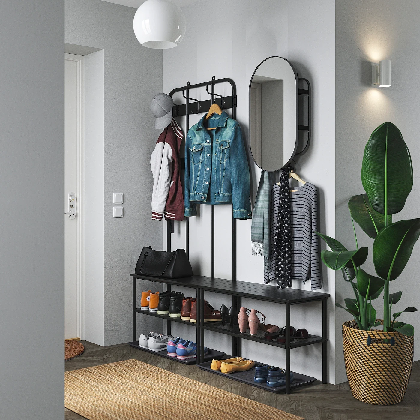 NIPÅSEN / BAGGMUCK Flur-Set, 4-tlg.