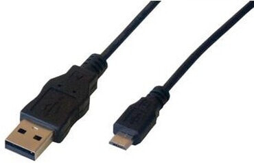 MCL MC922AHB-2M - 2 m - USB A - Micro-USB B - Male/Male - Black