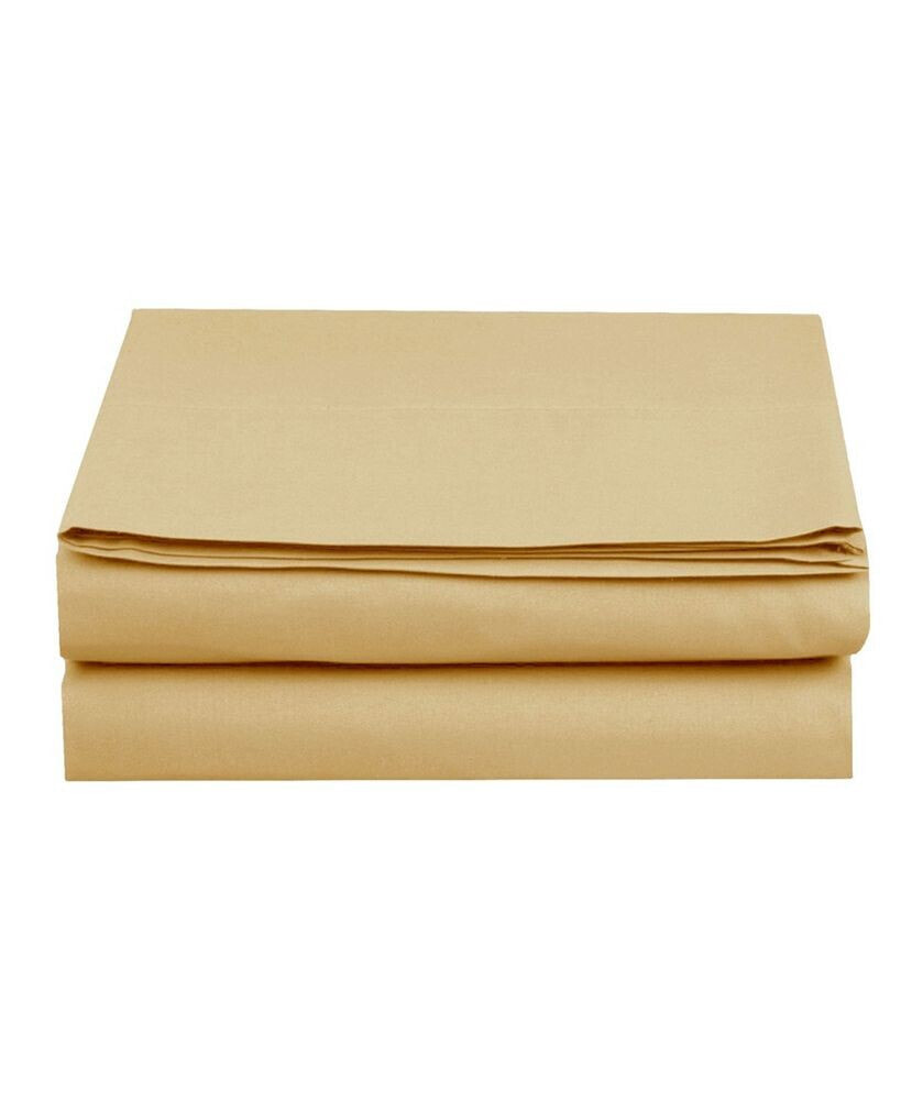 Elegant Comfort silky Soft Flat Sheet, Queen