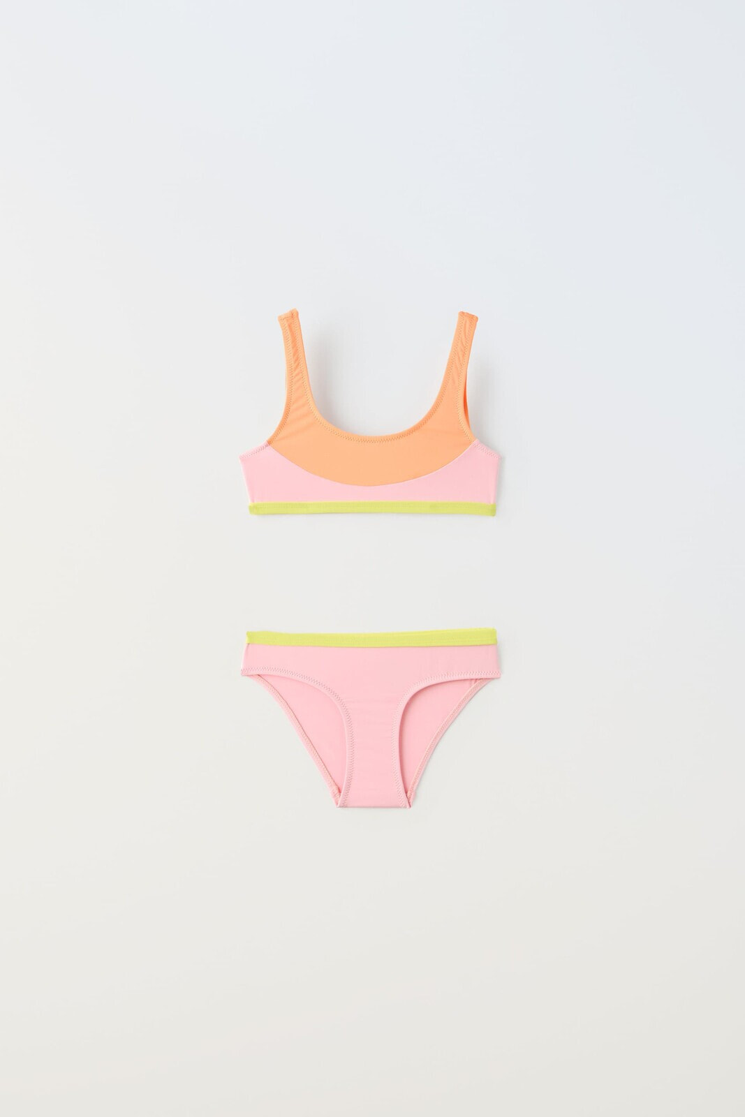 Colour block bikini set