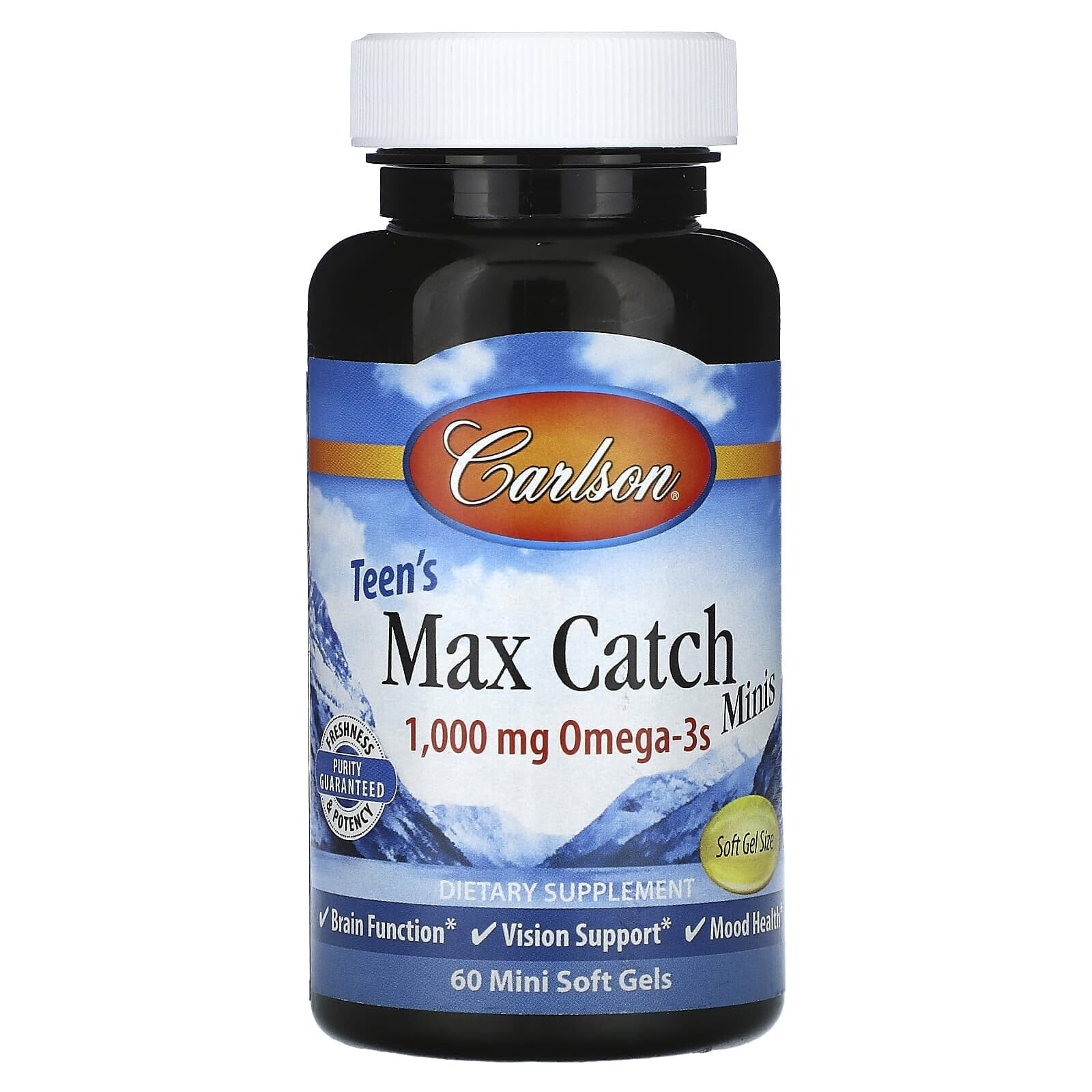 Carlson, Teen's Max Catch Minis, 500 мг, 30 мягких таблеток