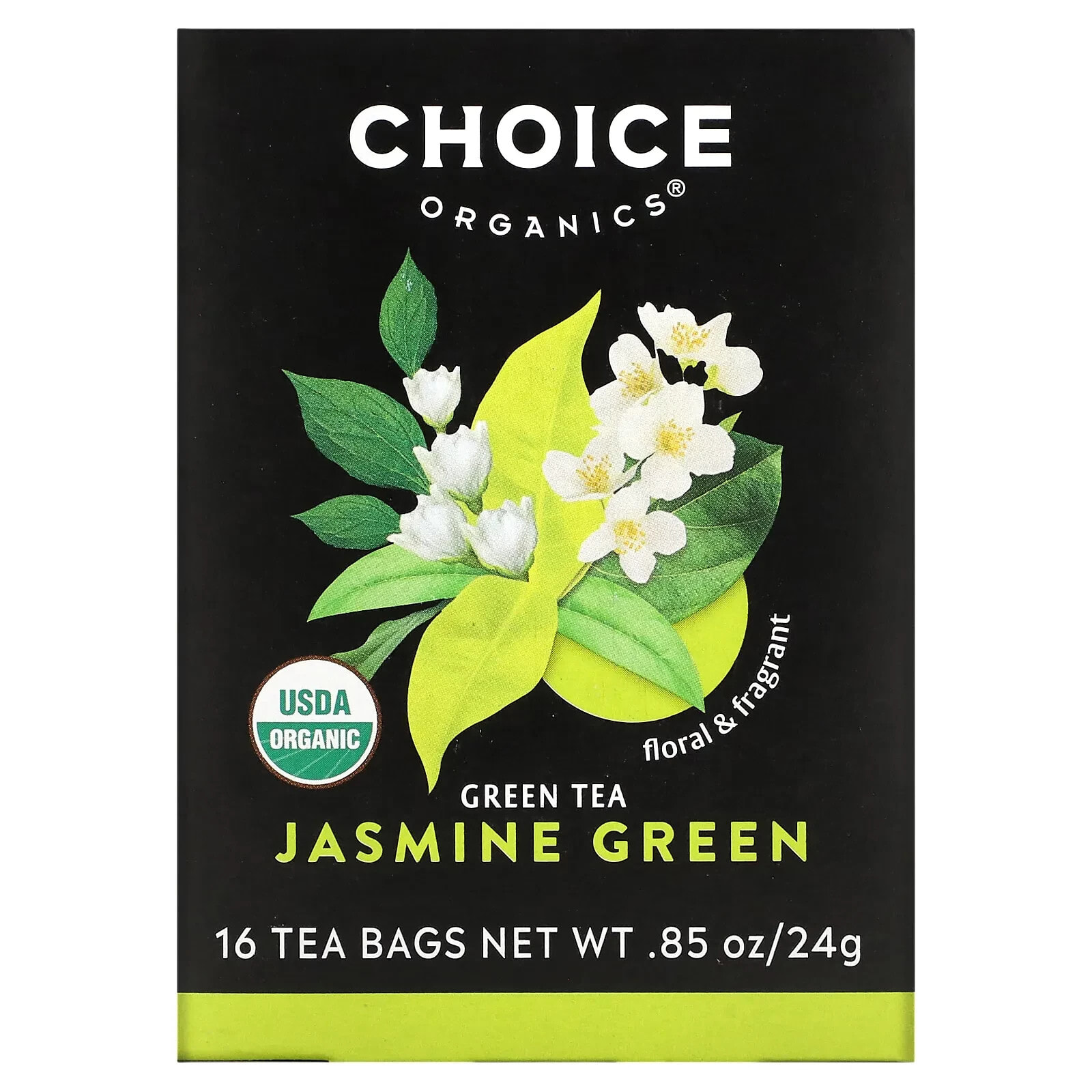 Choice Organic Teas, Green Tea, японский зеленый чай, 16 чайных пакетиков, 26 г (0,92 унции)