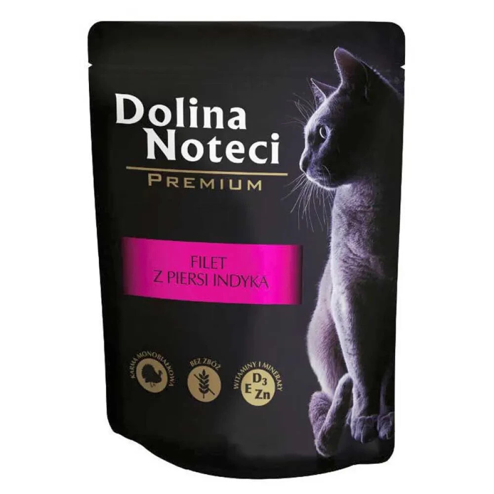 DOLINA NOTECI Premium Turkey breast fillet withgravy wet food for cat 85g