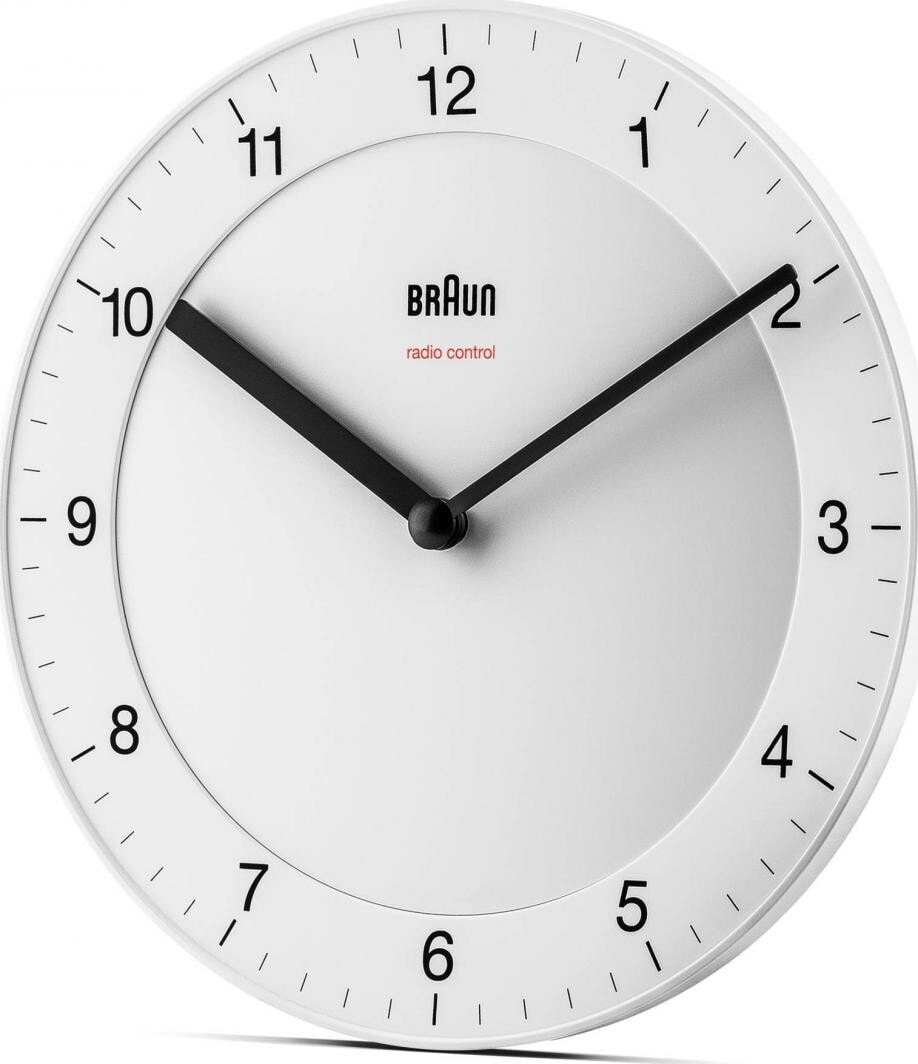 Braun BC 17 W-DCF zegar ścienny, biały (67095)
