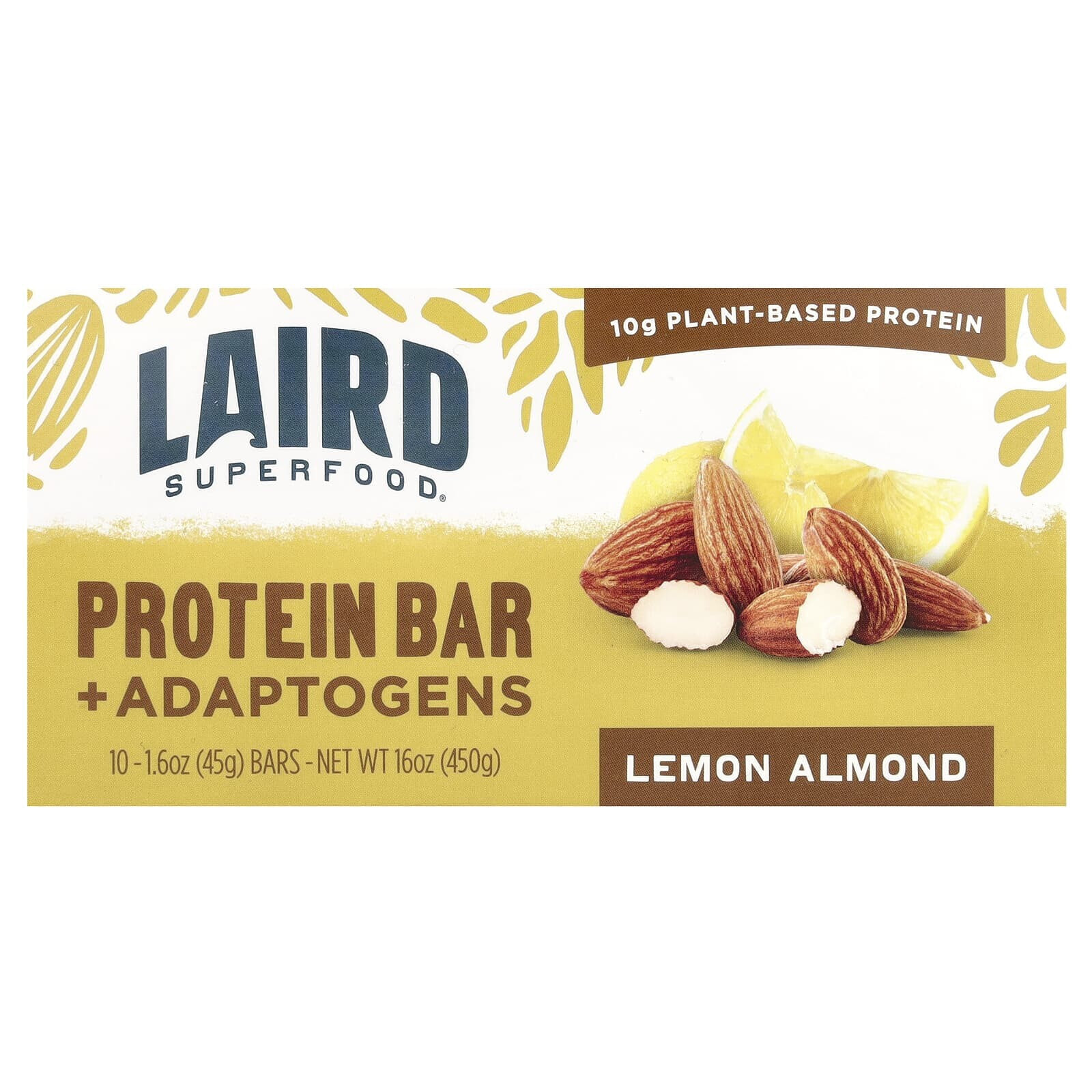 Protein Bar + Adaptogens, Chocolate Mint, 10 Bars, 1.6 oz (45 g) Each