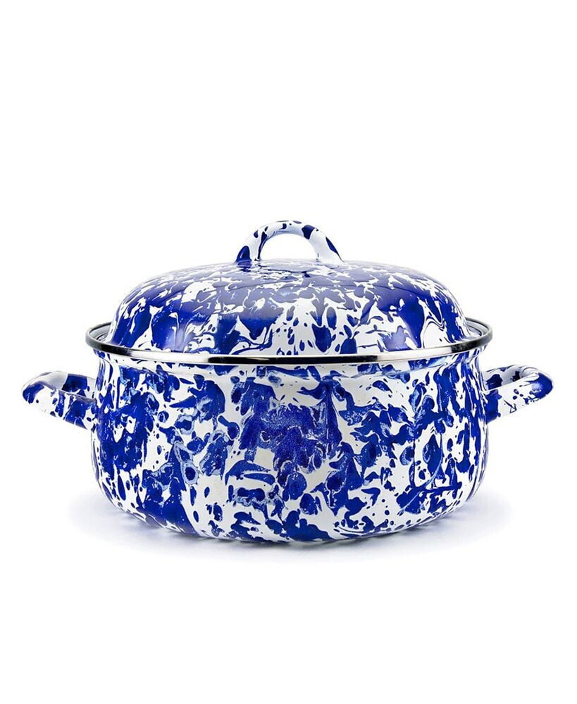 Cobalt Swirl Enamelware Collection 4 Quart Dutch Oven