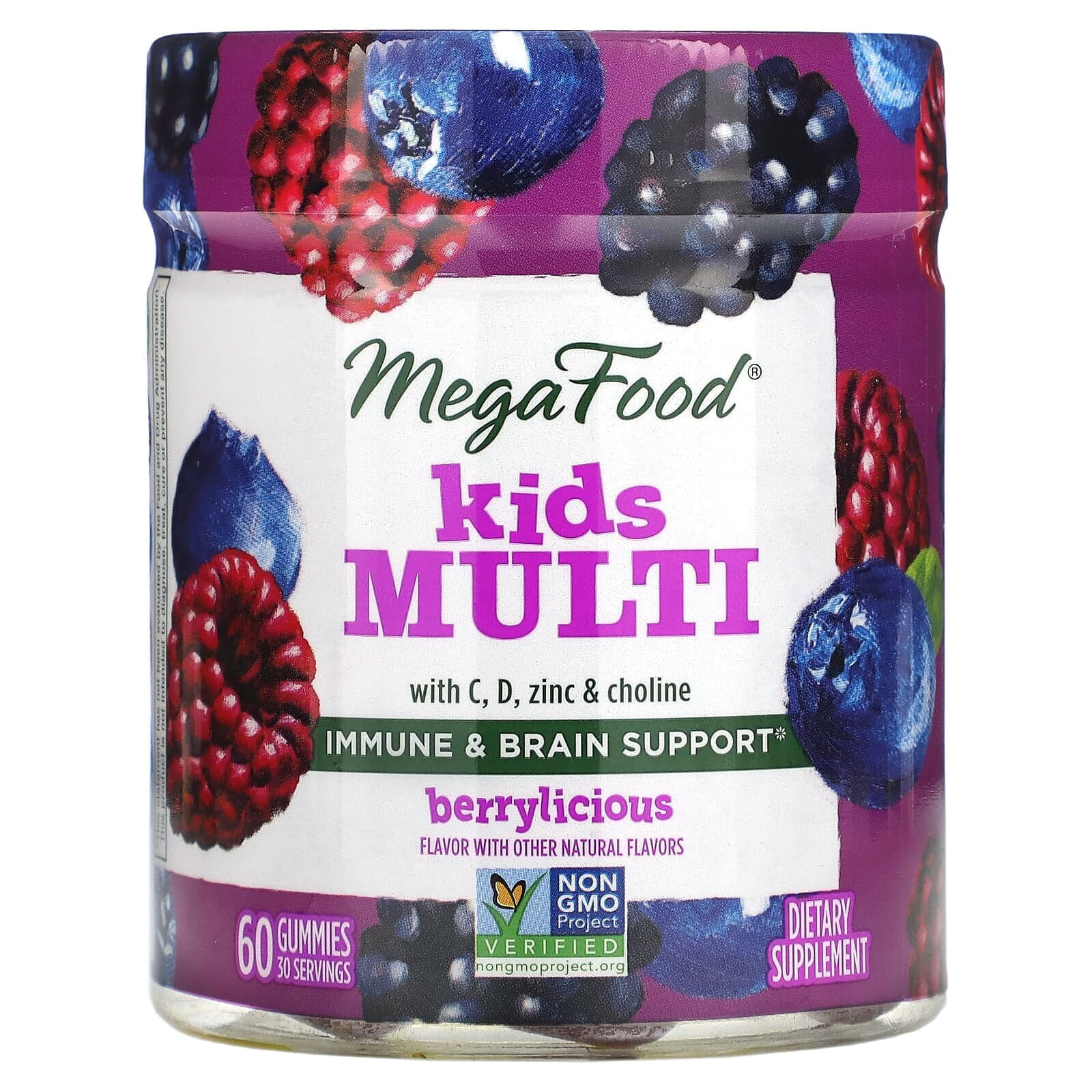 MegaFood, Мультивитамины для детей, ягодные, 60 жевательных таблеток