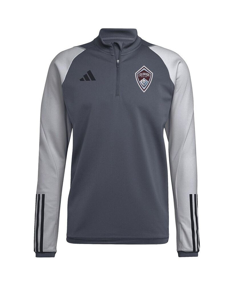 Men's Gray Colorado Rapids 2023 On-Field AEROREADY Quarter-Zip Training Top