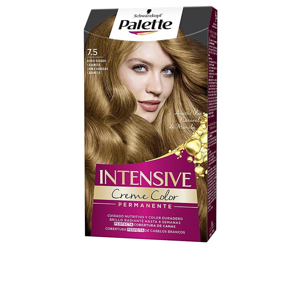 Schwarzkopf Palette Intensive Cream Color No.7.5 Golden Caramel Blonde Перманентная крем-краска для волос, оттенок золотистый карамельный блонд