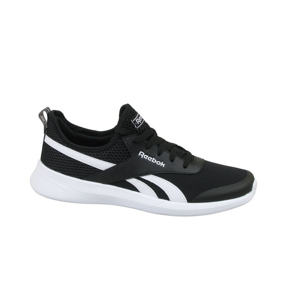 Мужские кроссовки спортивные для бега черные текстильные низкие с белой подошвой Reebok Royal EC Ride 2