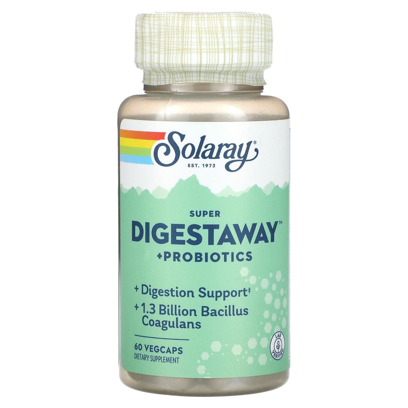 Solaray, Super Digestaway + Probiotics, 60 VegCaps