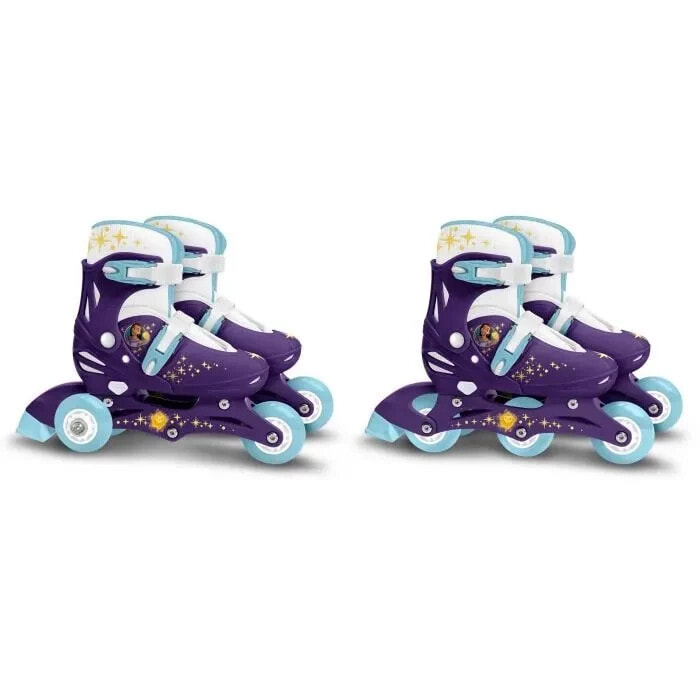 Zwei in einem Inline-Skates DISNEY WISH 3 Rollen Tri-Skate und Roller aus Leinen verstellbare Gre 2730