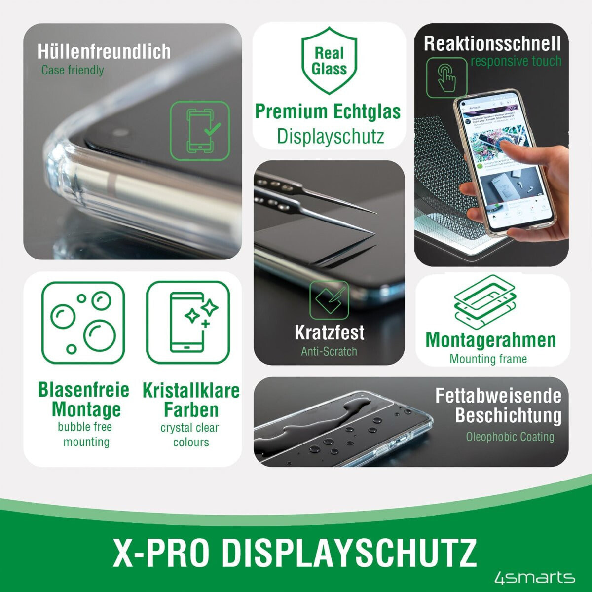 4smarts Second Glass X-Pro - OnePlus - 10 Pro / 9 Pro - Dirt resistant - Scratch resistant - Transparent - 1 pc(s)