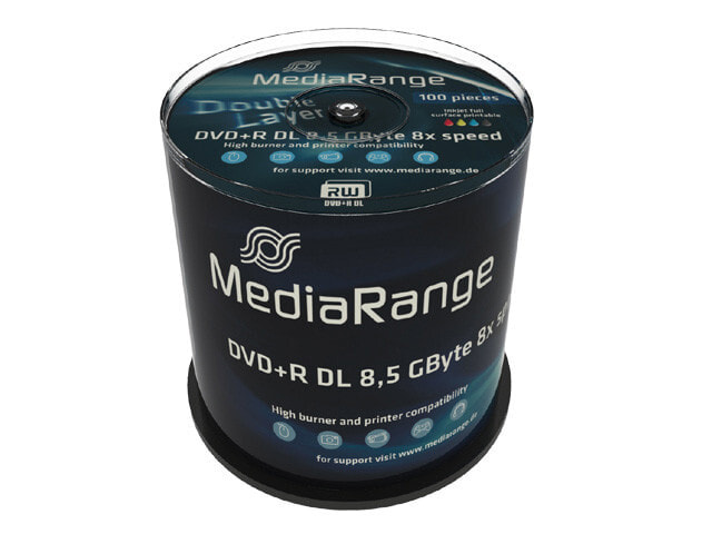 MediaRange MR471 чистый DVD 8,5 GB DVD+R DL 100 шт