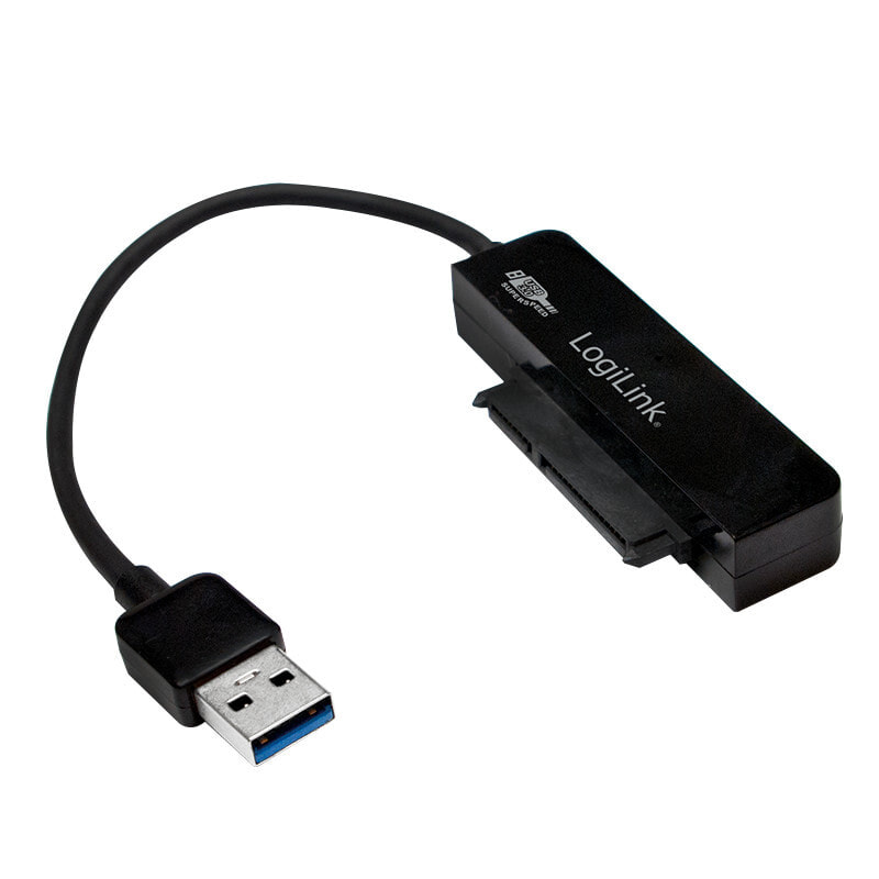 LogiLink AU0012A кабельный разъем/переходник SATA USB 3.0 Черный