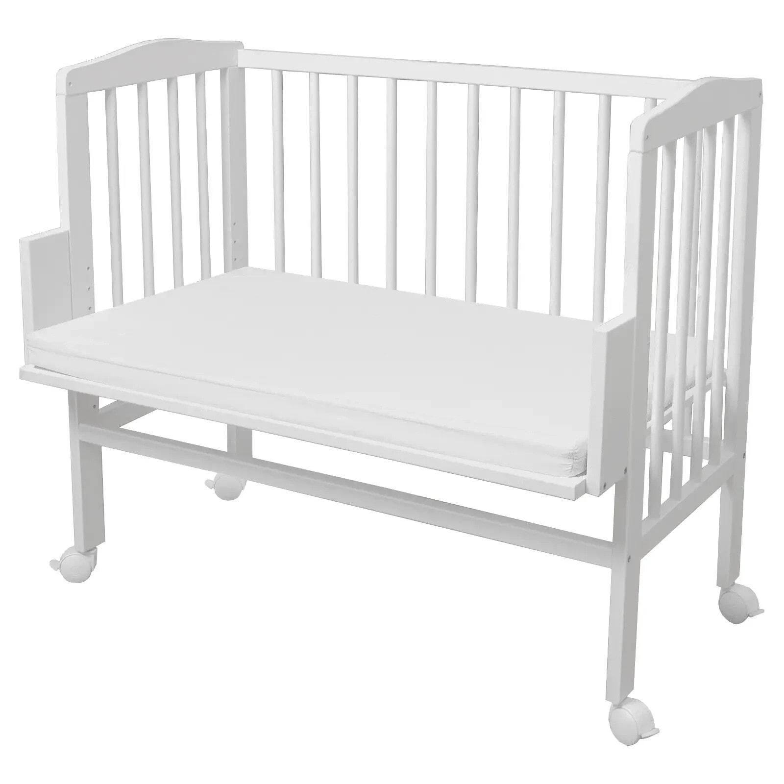 Baby Beistellbett WHITE mit Matratze