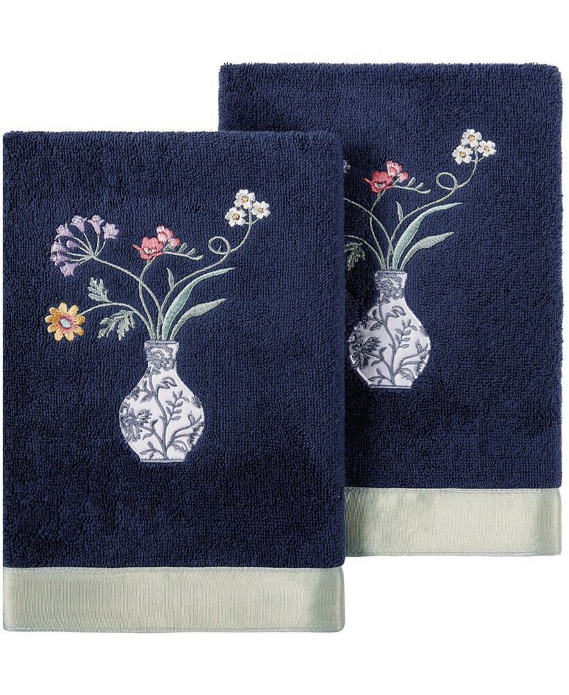 Linum Home textiles Turkish Cotton Stella Embellished Towel Set, 3 Piece