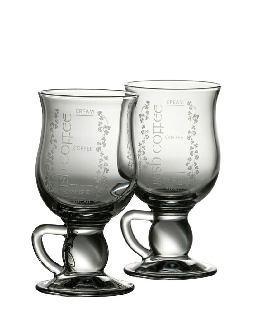 Belleek Pottery irish Coffee Glass Pair