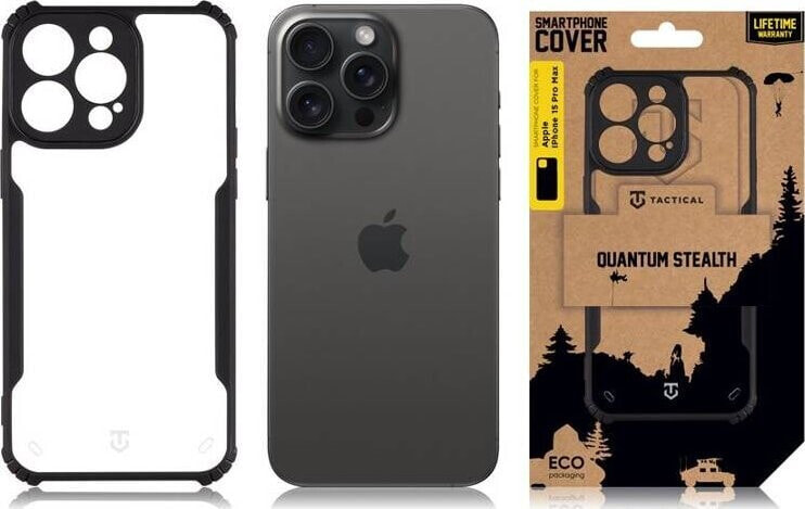 Tactical Tactical Quantum Stealth Cover for Apple iPhone 15 Pro Clear/Black standard