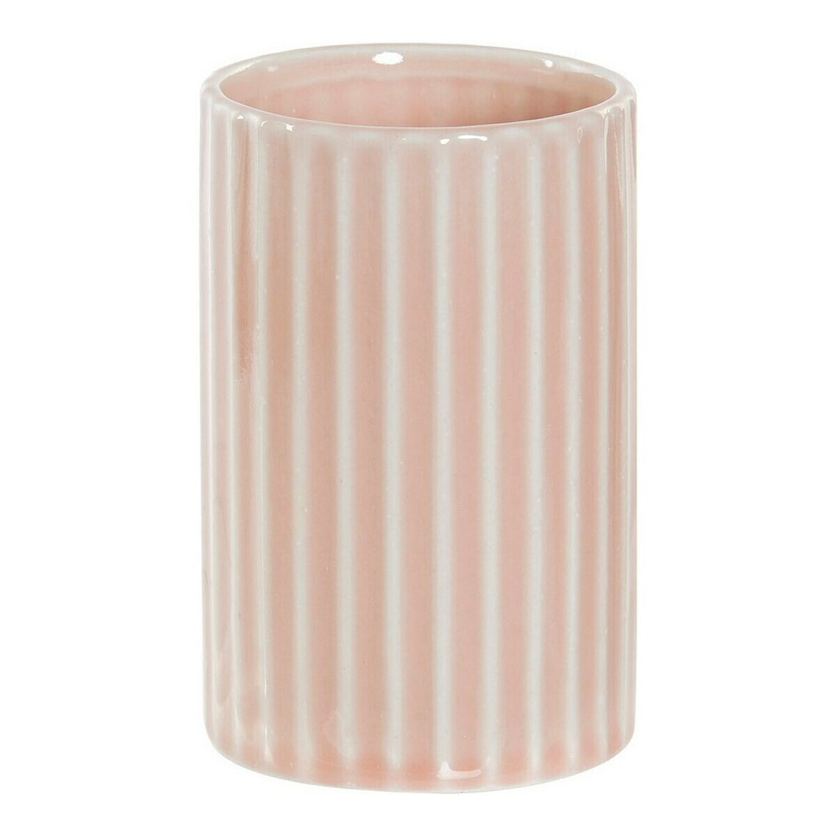Держатель для зубной щетки DKD Home Decor Розовый Пластик Керамика 7,2 x 7,2 x 11,5 cm
