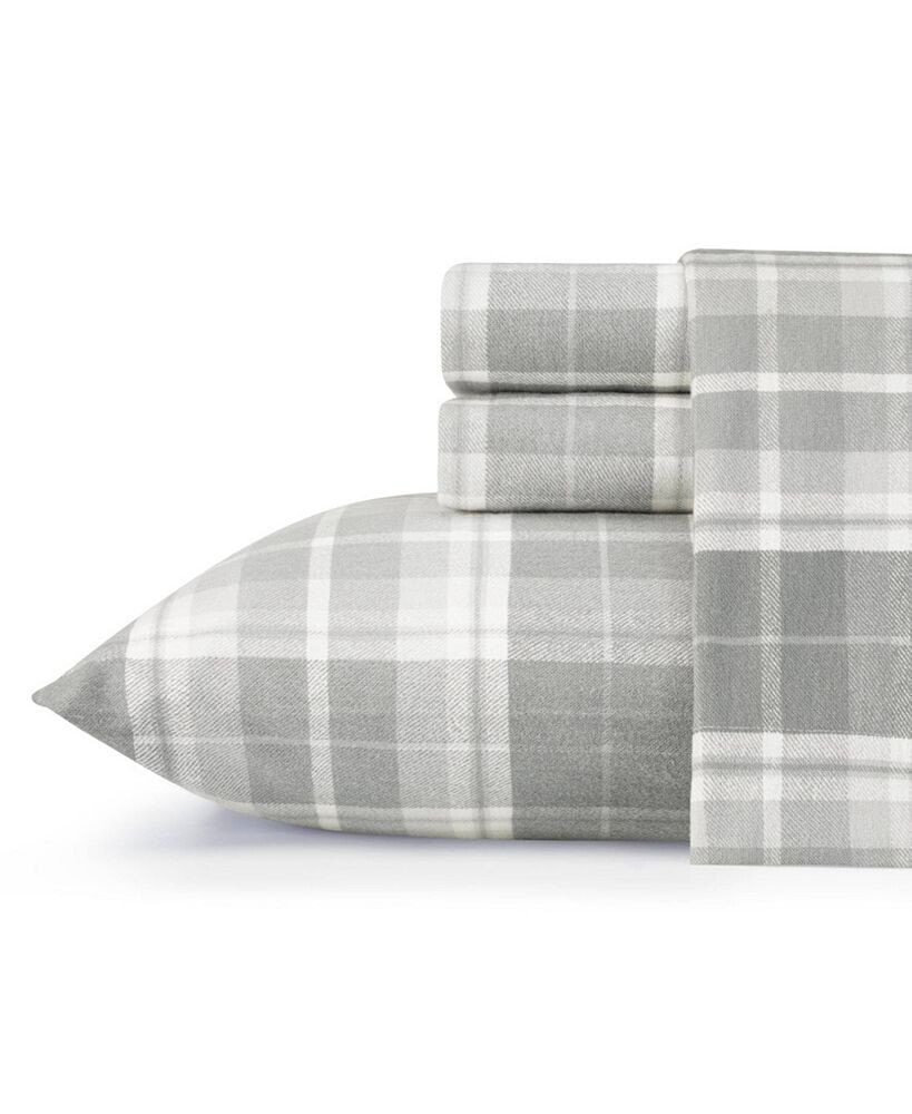 Laura Ashley mulholland Plaid Flannel Sheet Set, King