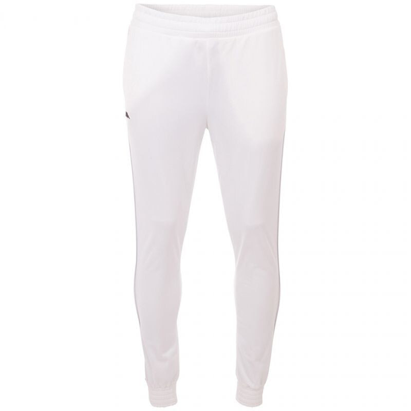 Мужские брюки спортивные белые зауженные летние с лампасами на резинке джоггеры Kappa Helge Pants M 308020 11-0601