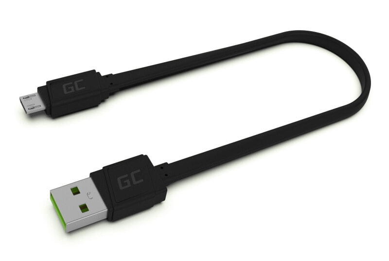 Green Cell KABGC01 USB кабель 0,25 m Micro-USB A USB A Черный