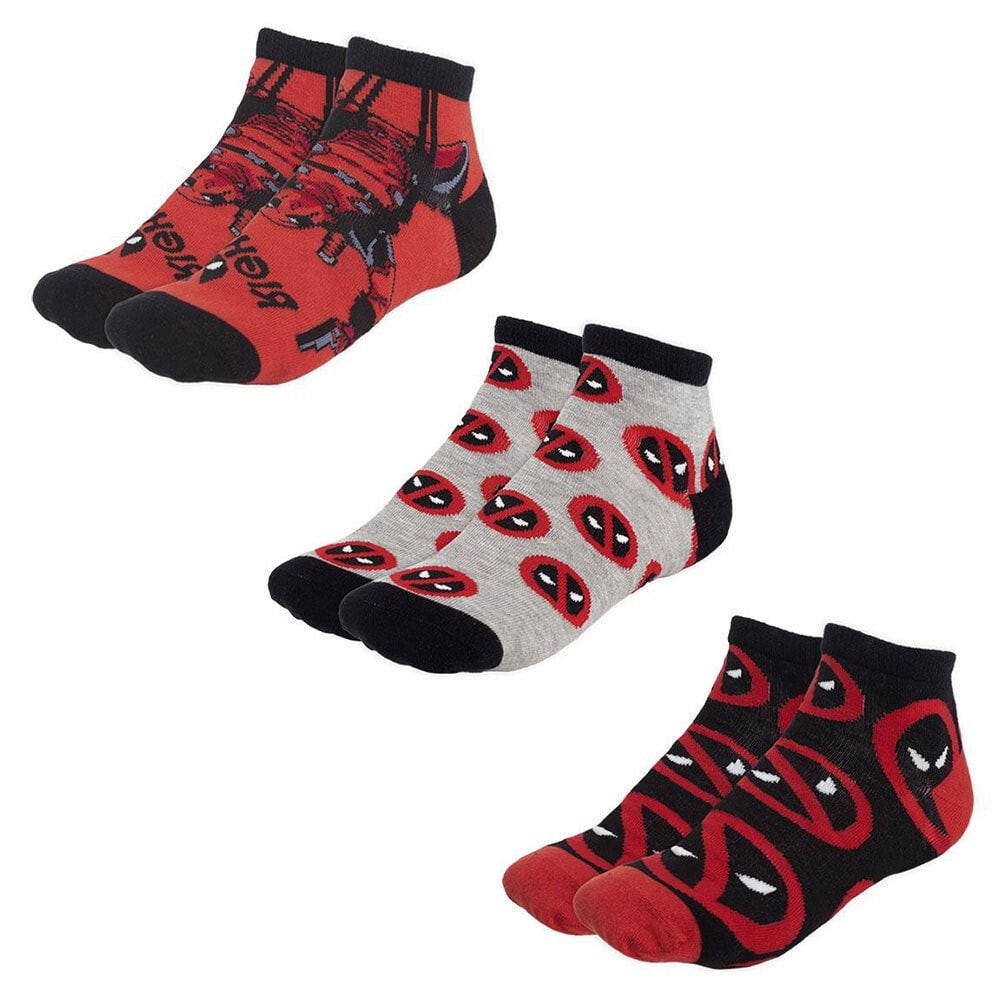 CERDA GROUP Deadpool Short Socks 3 Pairs