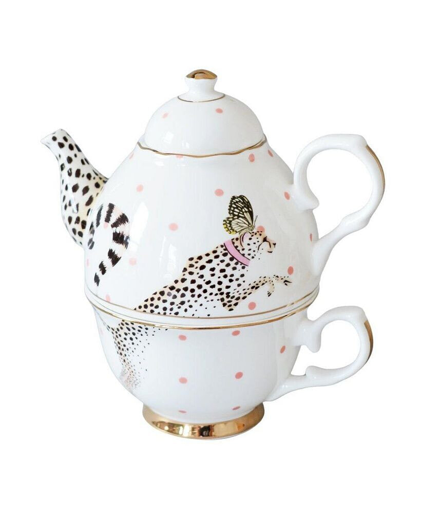 Yvonne Ellen cheeky Cheetah Tea for One Set