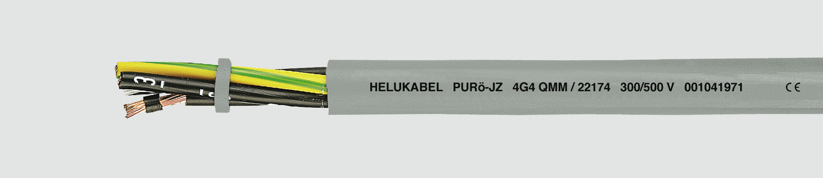 Helukabel PURö-JZ Steuerleitung 4 G 0.50 mm² Grau 22102 100 m