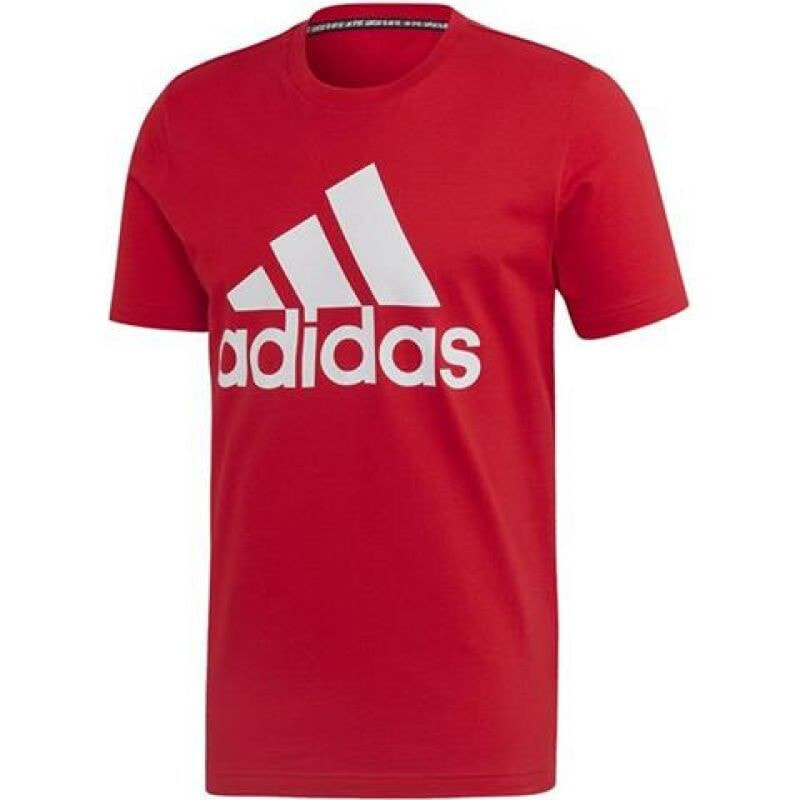 Мужская футболка спортивная красная с логотипом adidas MH Bos Tee M FL3943