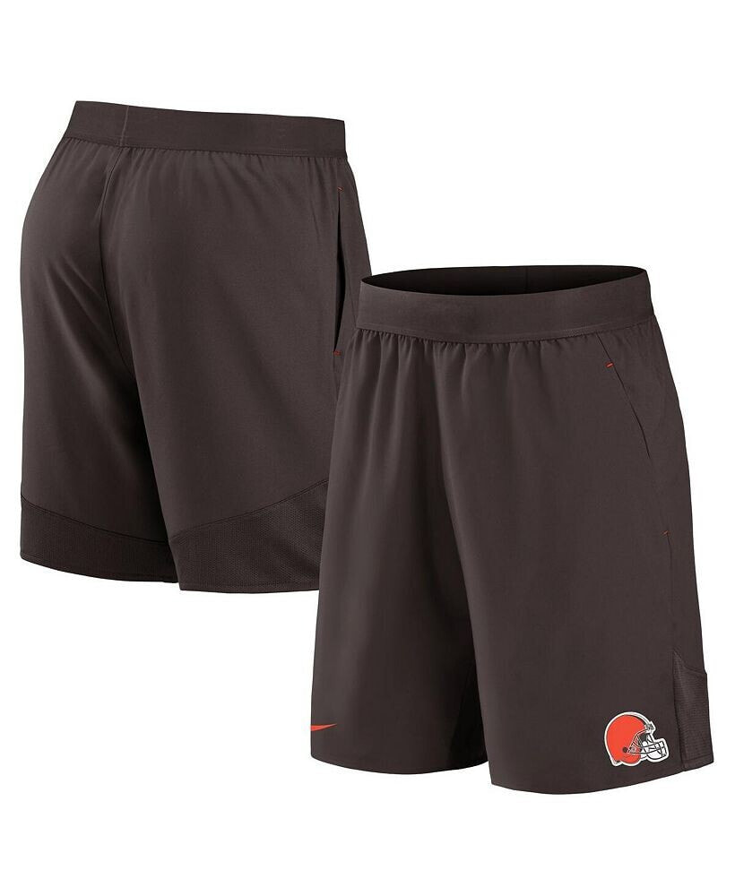 Men's Brown Cleveland Browns Stretch Woven Shorts