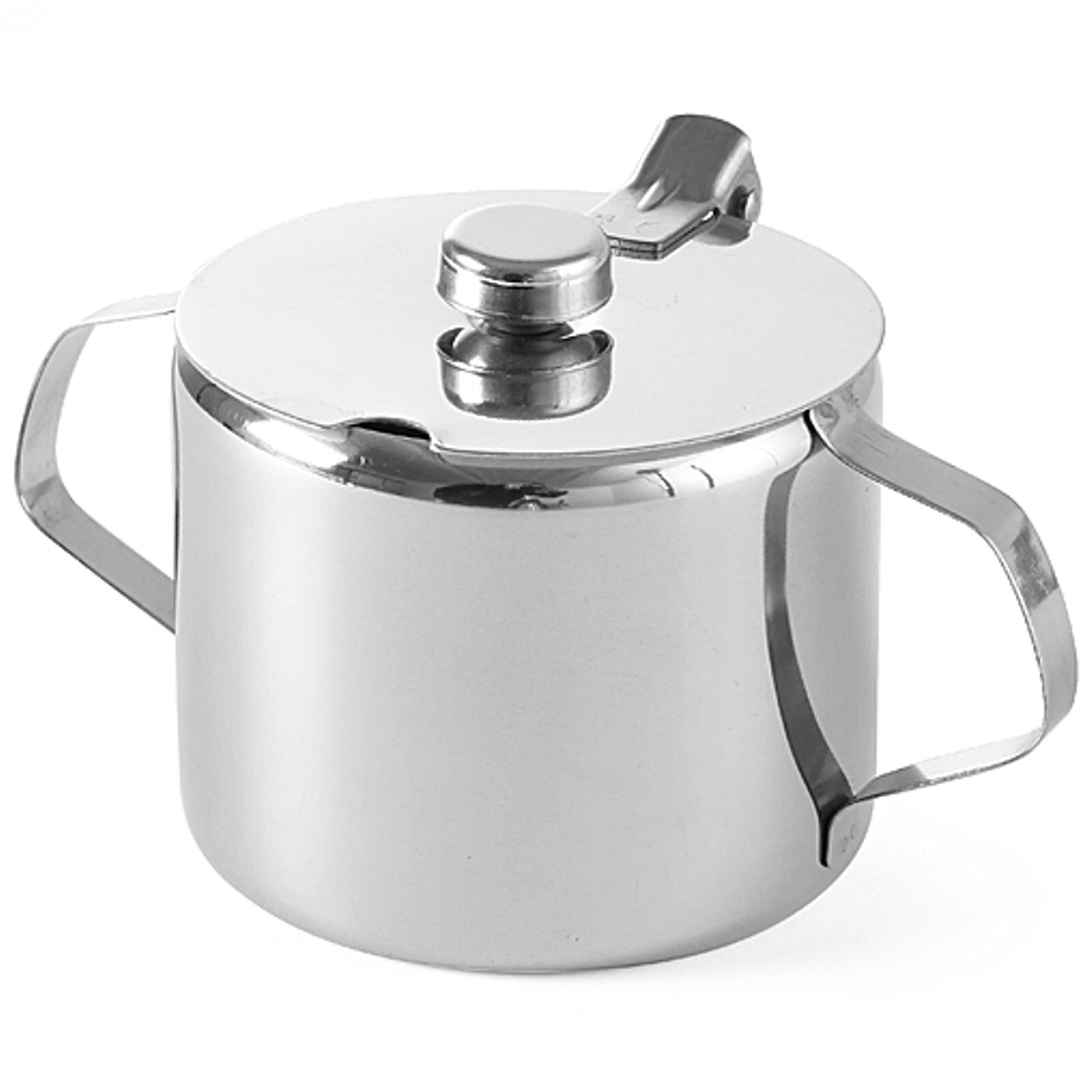 Stainless steel sugar bowl with a lid, diam. 85mm 300ml - Hendi 452103