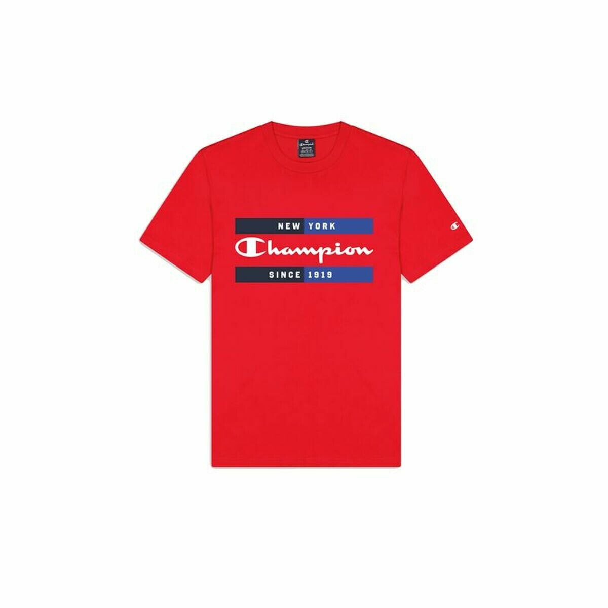Men’s Short Sleeve T-Shirt Champion Crewneck Red