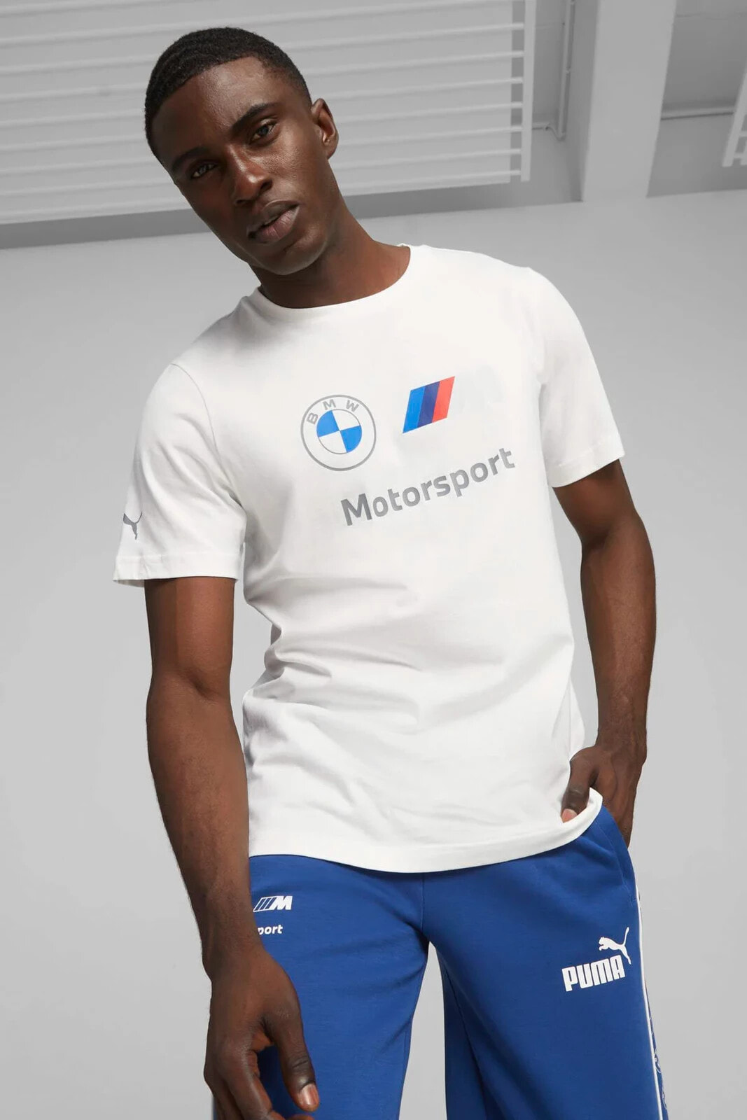 BMW MMS ESS Logo Tee Beyaz Erkek Kısa Kol T-Shirt