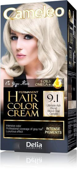 Delia Cameleo Hair Color Cream No.9.1 Масляная крем-краска для волос с омега, оттенок пепельный блонд