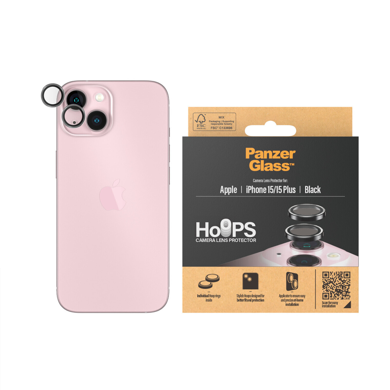 PanzerGlass Lens Protector Rings HOOP Прозрачная защитная пленка Apple 1 шт 1138