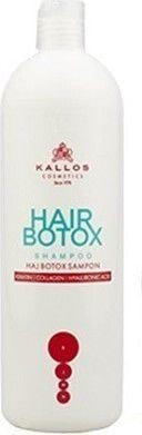Kallos Hair Botox Shampoo Восстанавливающий и укрепляющий шампунь с кератином, коллагеном и гиалуроновой кислотой для слабых, сухих и тонких волос 1000 мл