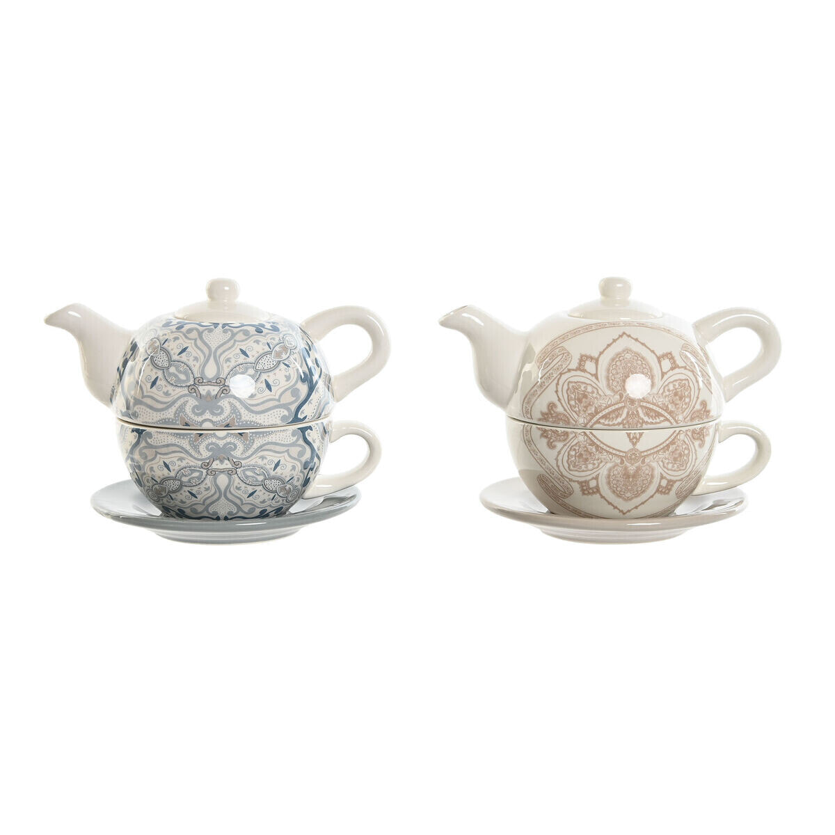Teapot Home ESPRIT Blue White Beige Light Pink Dolomite 750 ml (2 Units)