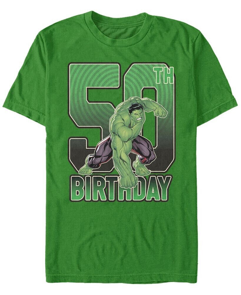 Men's Marvel Hulk Smash 50th Birthday Short Sleeve T-Shirt