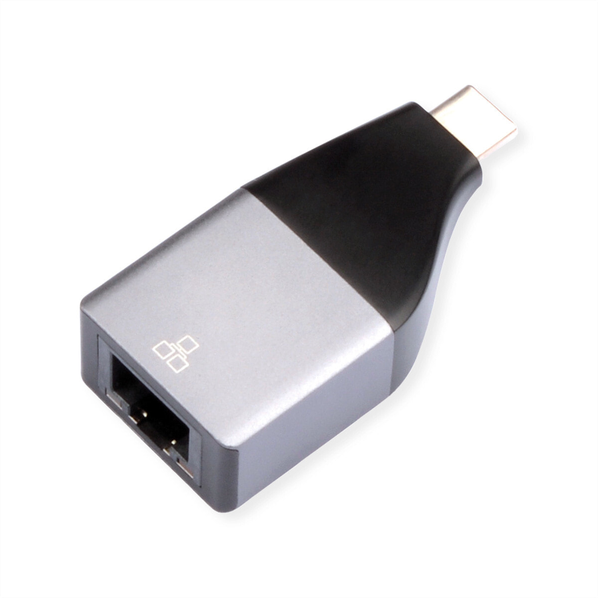 ROLINE 12.02.1110 гендерный адаптер USB Type C RJ-45 Серебристый