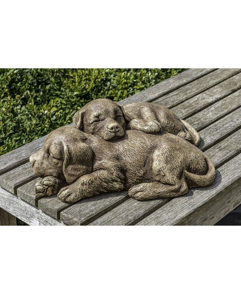 Campania International nap Time Puppies Garden Statue