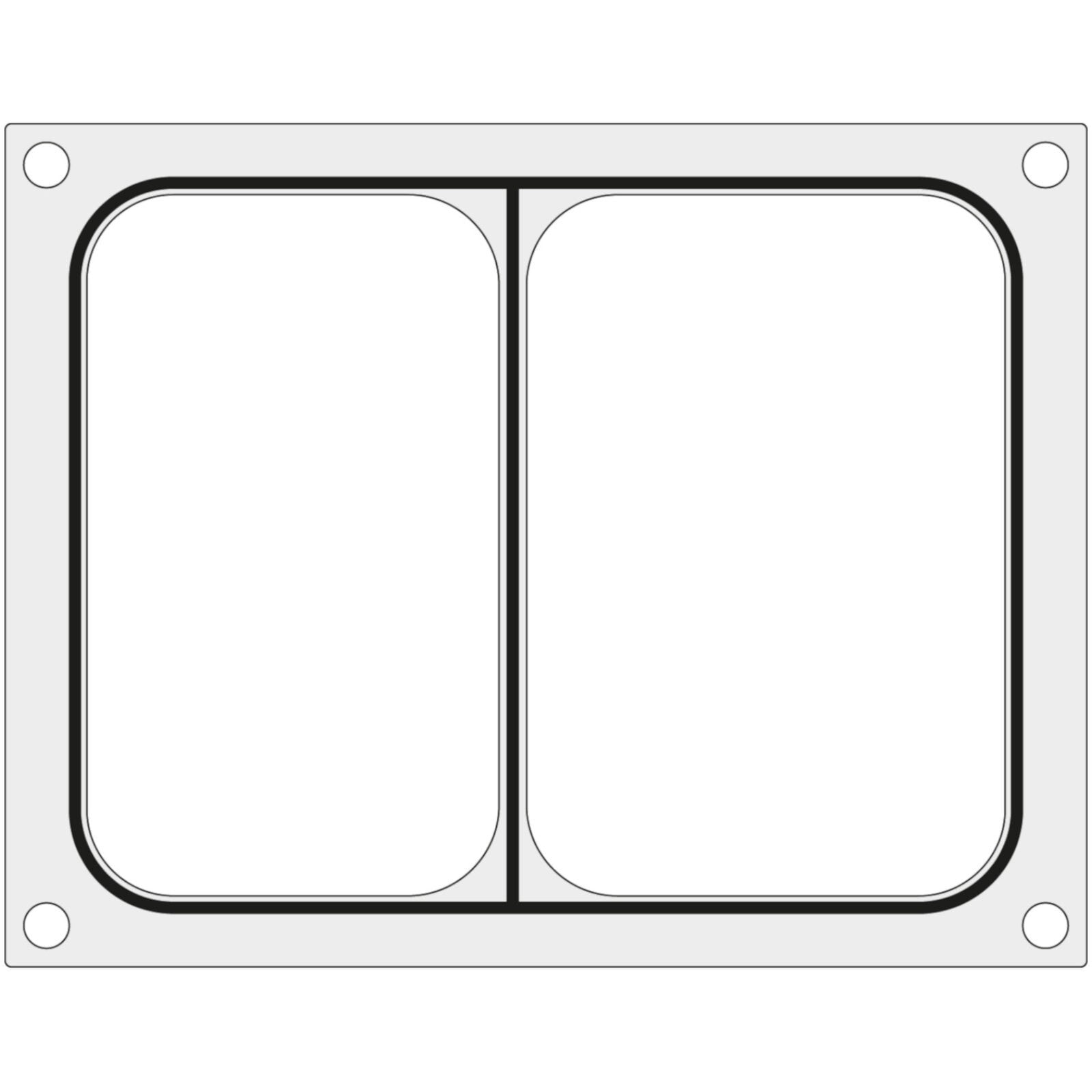 Mat matrix for MCS welding machines for a two-sectioned tray 227x178 mm - Hendi 805466