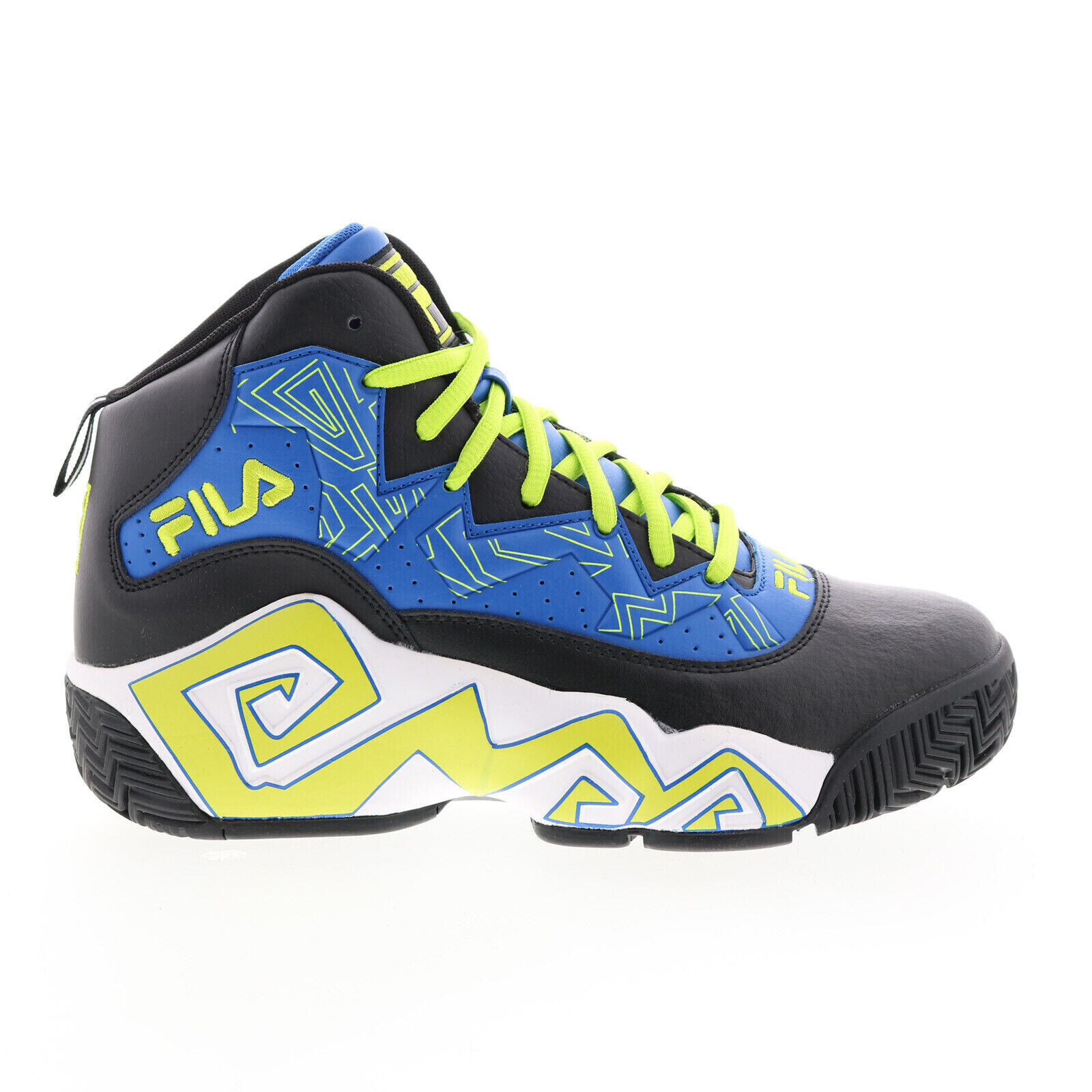 Fila MB 1BM01794-405 Mens Black Leather Lace Up Athletic Basketball Shoes 9