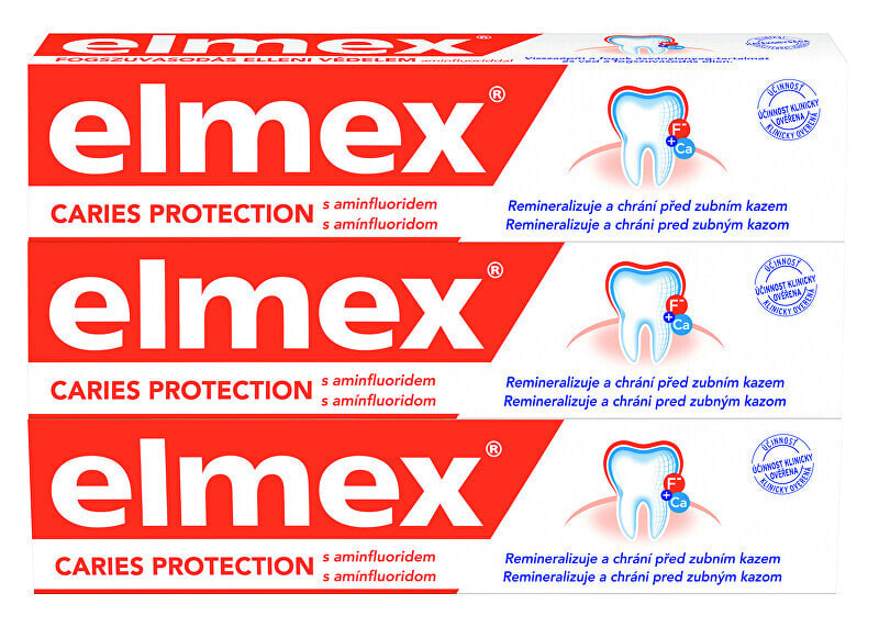 Elmex Caries Protection Toothpaste Зубная паста с защитой от кариеса 3 х 75 мл