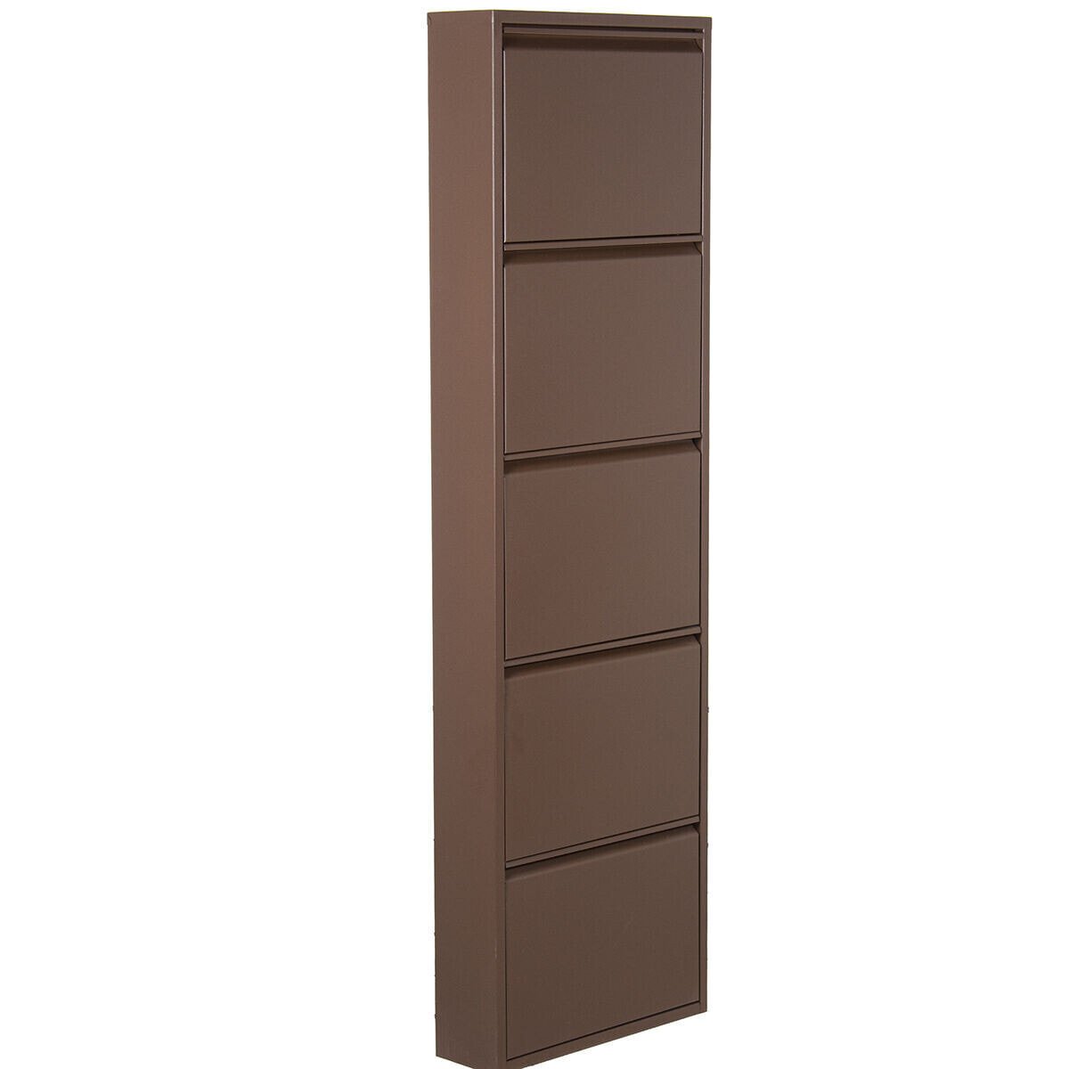 Shoe Rack Alexandra House Living Brown 50 x 170 x 15 cm 5 drawers