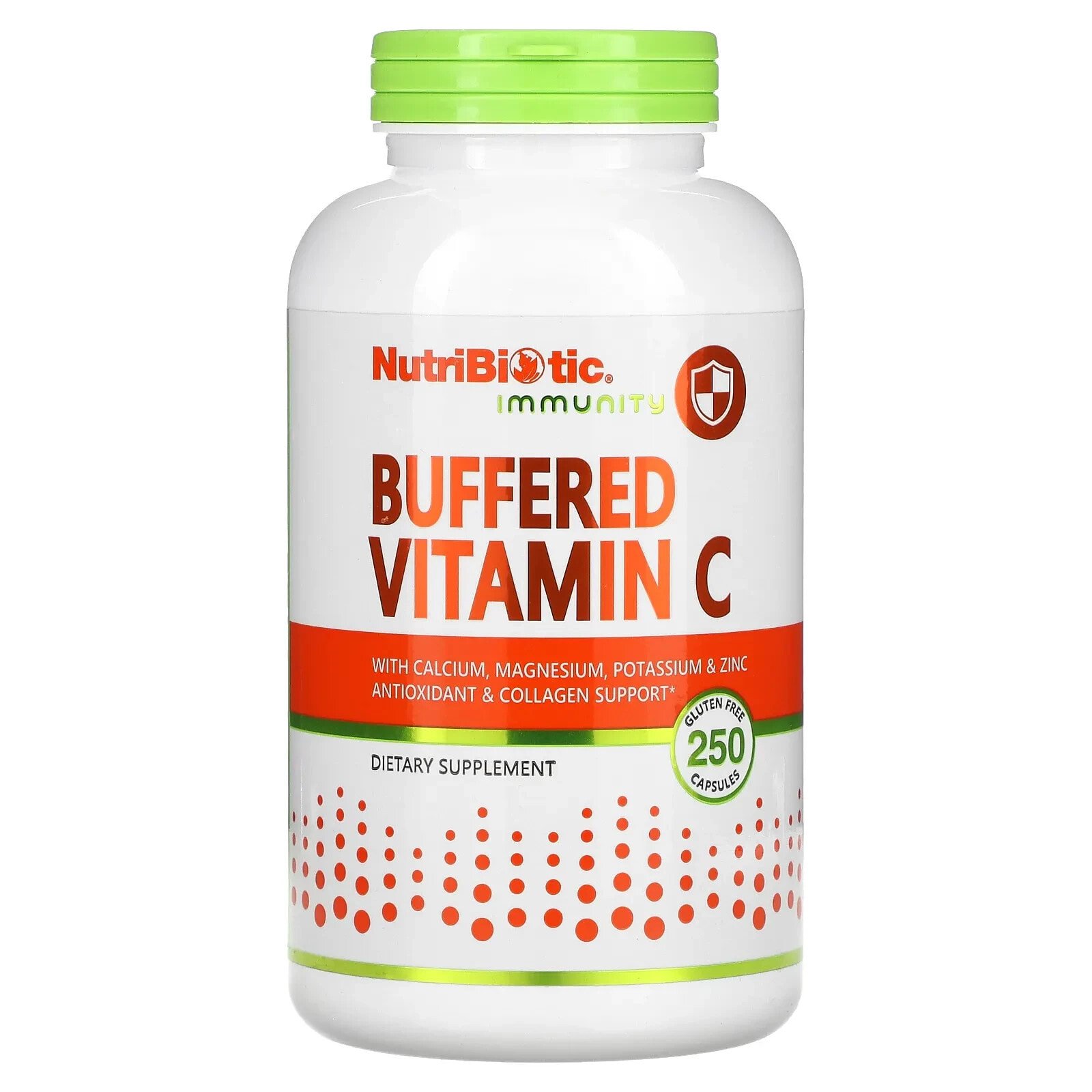 NutriBiotic, Immunity, буферизованный витамин C, 100 капсул без глютена